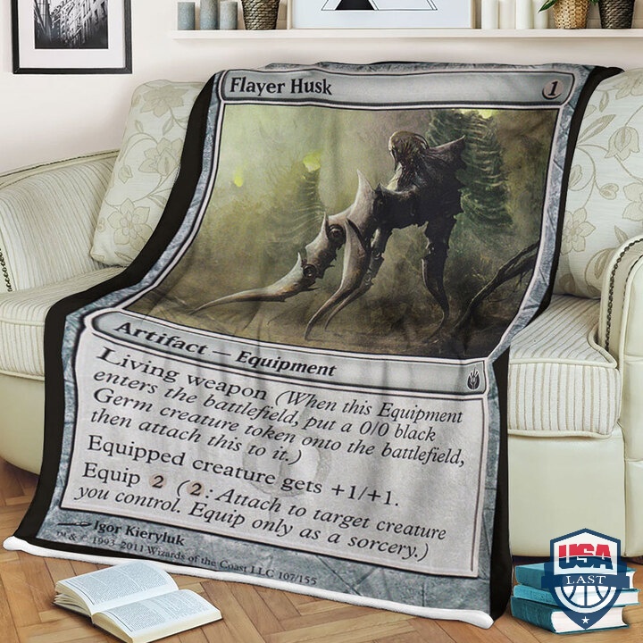 Mtg Card Game Flayer Husk Fleece Blanket Mtg Card Game Flayer Husk Fleece Blanket