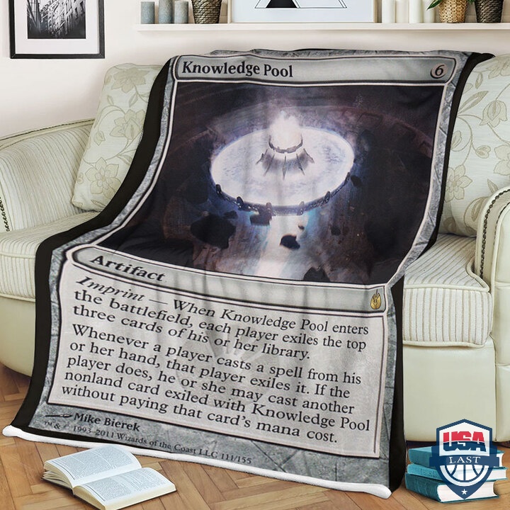 Mtg-Card-Game-Knowledge-Pool-Fleece-Blanket-1