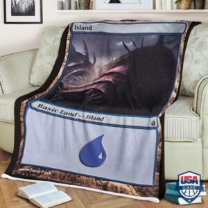 Mtg Game Mbs Basic Land Island Fleece Blanket