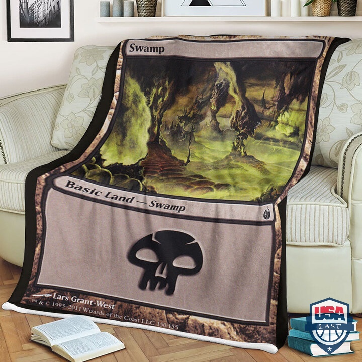 Mtg Game Mbs Basic Land Swamp Fleece Blanket Mtg Game Mbs Basic Land Swamp Fleece Blanket