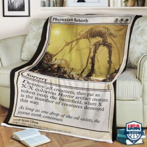 Mtg Game Mbs Phyrexian Rebirth Fleece Blanket