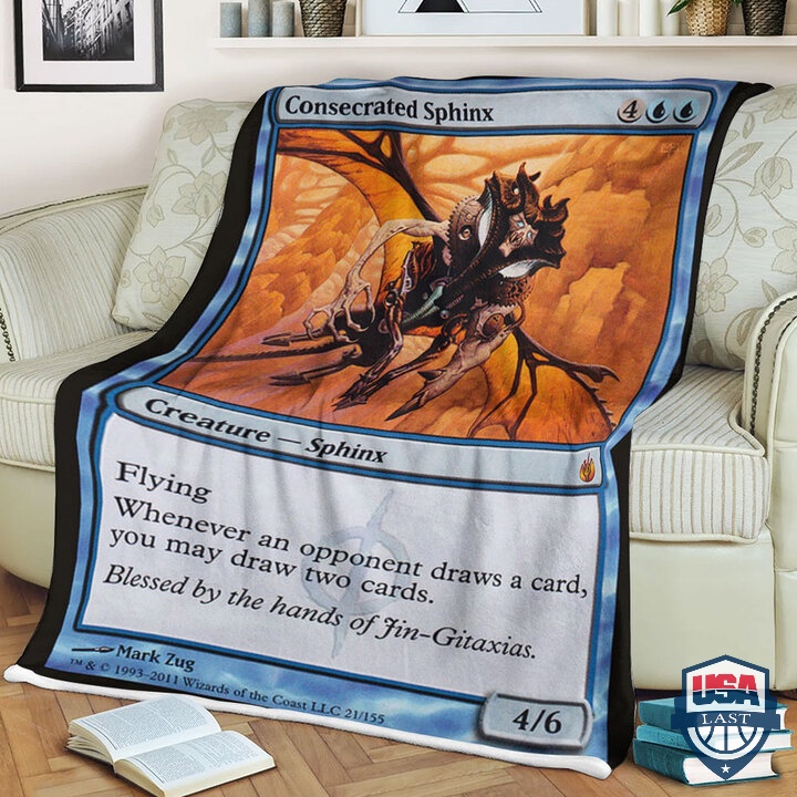 Mtg-Magic-The-Gathering-Consecrated-Sphinx-Fleece-Blanket-1