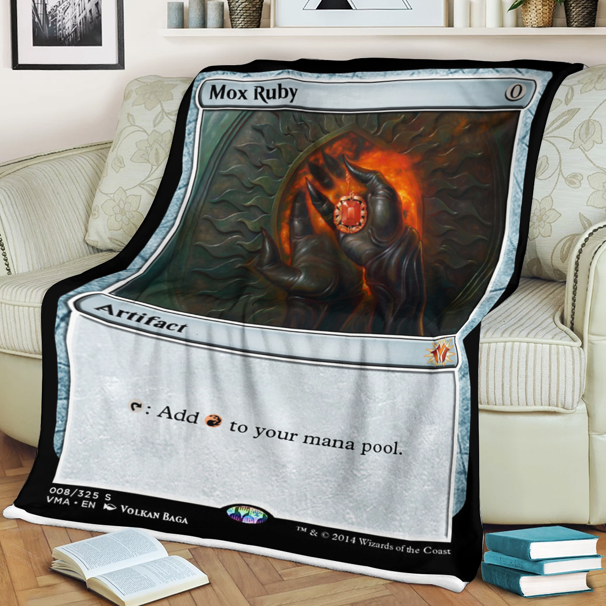 Mtg Magic The Gathering Mox Ruby Blanket Mtg Magic The Gathering Mox Ruby Blanket