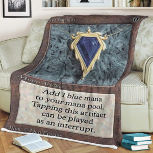 Mtg Magic The Gathering Mox Sapphire Blanket