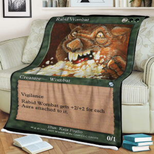Mtg Magic The Gathering Rabid Wombat Blanket