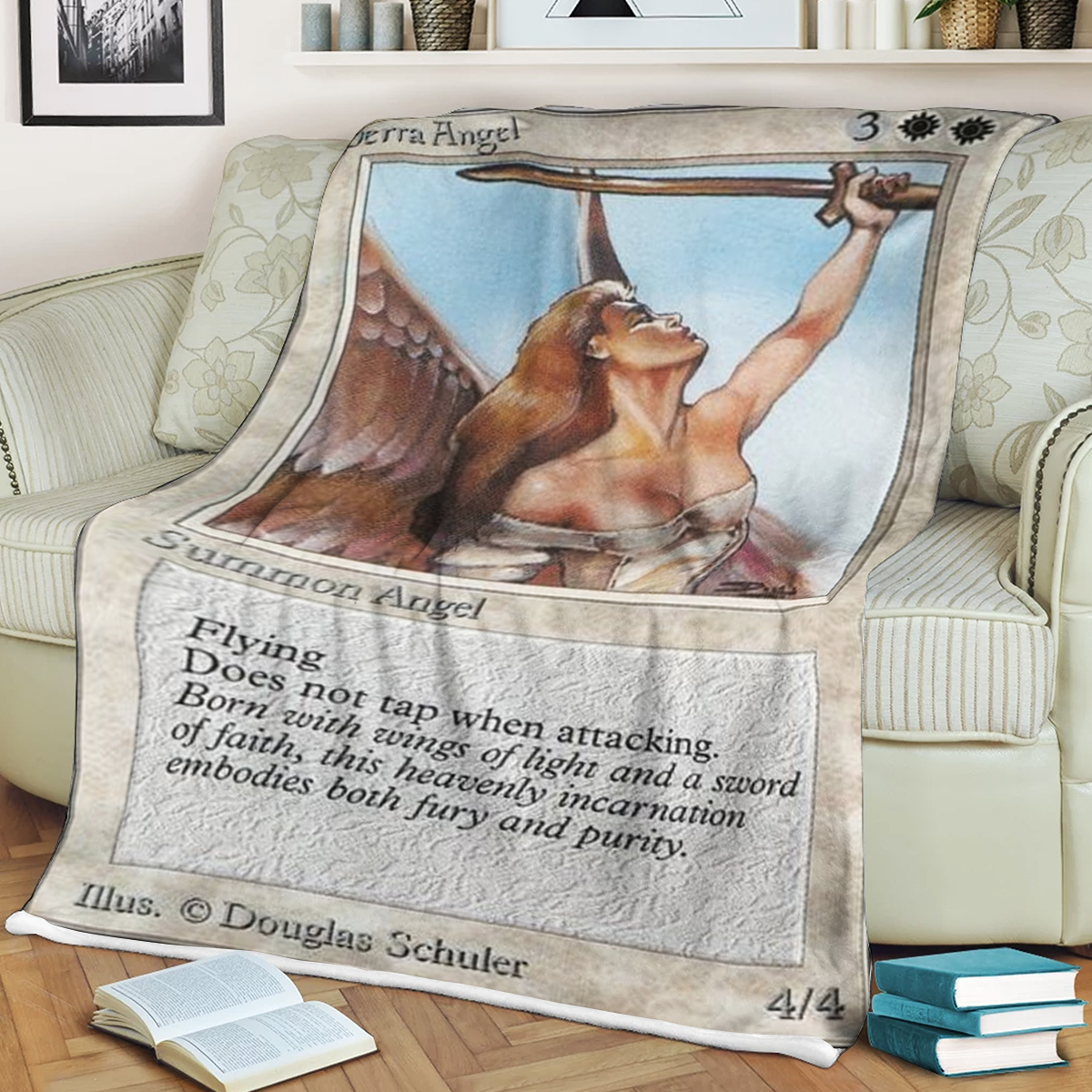 Mtg Magic The Gathering Serra Angel Blanket Mtg Magic The Gathering Serra Angel Blanket
