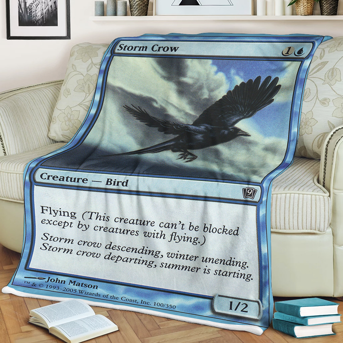 Mtg Magic The Gathering Storm Crow Blanket Mtg Magic The Gathering Storm Crow Blanket