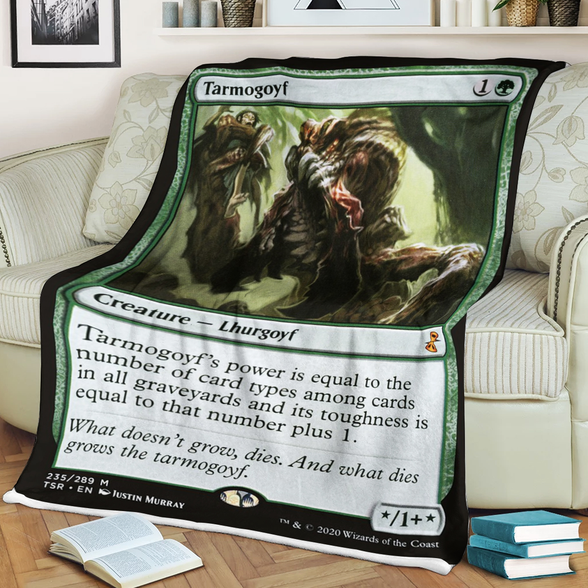 Mtg Magic The Gathering Tarmogoyf Blanket Mtg Magic The Gathering Tarmogoyf Blanket