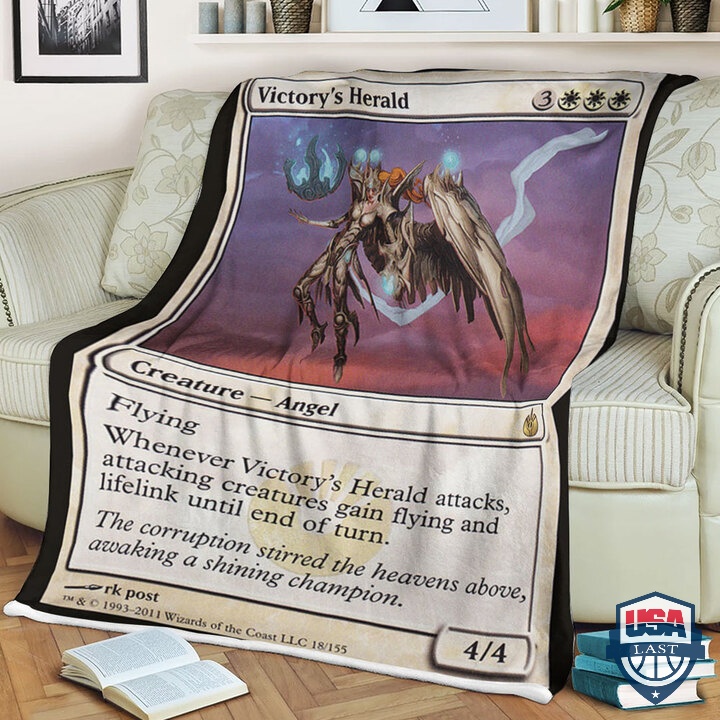 Mtg-Magic-The-Gathering-Victory-S-Herald-Fleece-Blanket-1