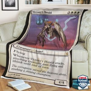 Mtg Magic The Gathering Victory S Herald Fleece Blanket