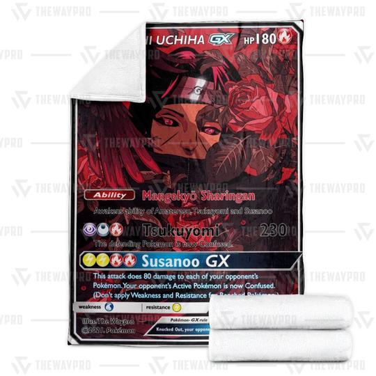 Naruto-Shippuden-Itachi-Uchiha-X-Pokemon-Soft-Blanket-1