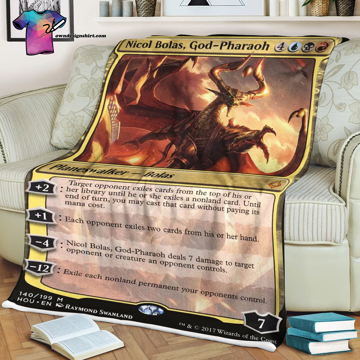 Nicol Bolas God Pharaoh Game Magic The Gathering Blanket Nicol Bolas God Pharaoh Game Magic The Gathering Blanket
