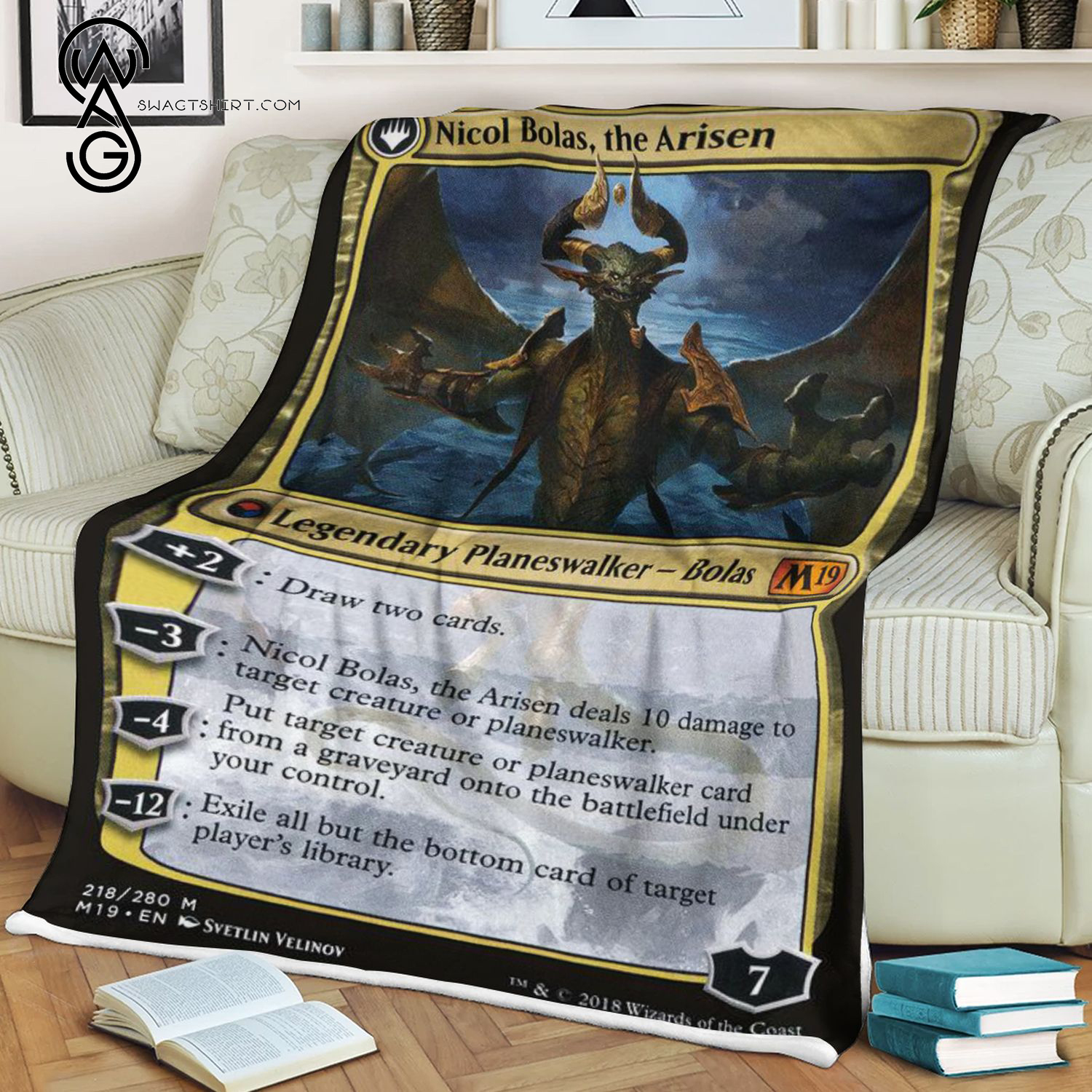 Nicol Bolas The Arisen Game Magic The Gathering Blanket Nicol Bolas The Arisen Game Magic The Gathering Blanket