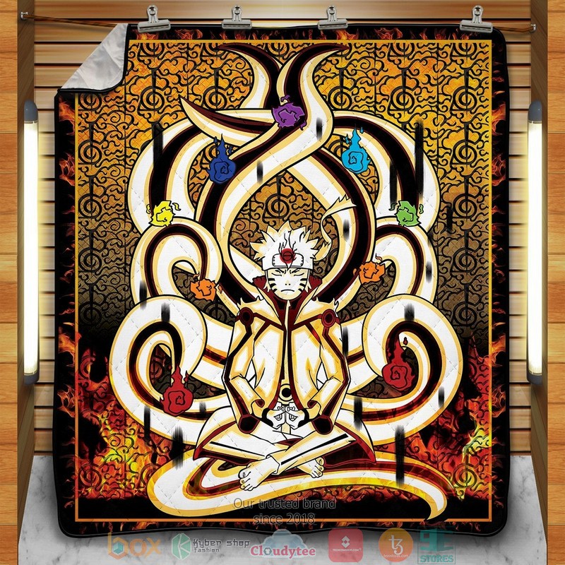 Nine Tails Chakra Mode Quilt Blanket Nine Tails Chakra Mode Quilt Blanket
