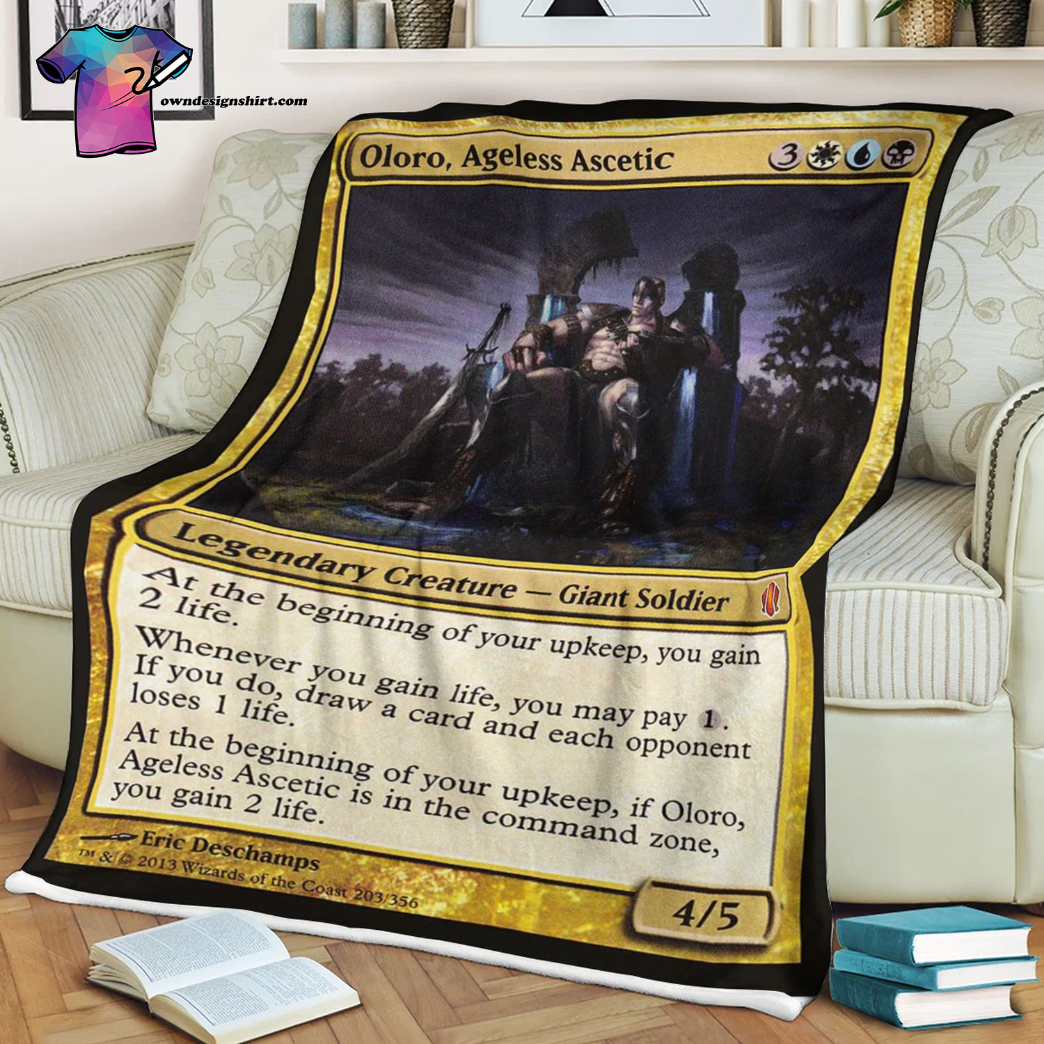 Oloro Ageless Ascetic Game Magic The Gathering Blanket Oloro Ageless Ascetic Game Magic The Gathering Blanket