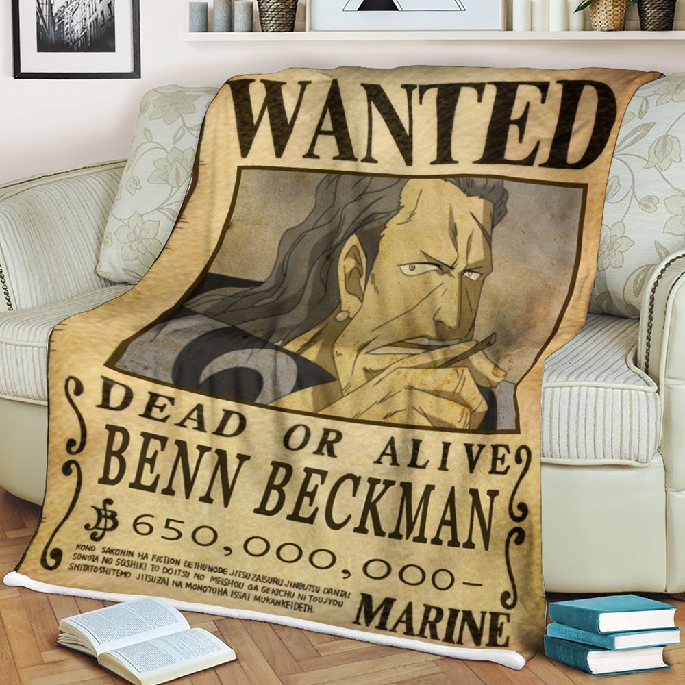 One Piece Benn Beckman Wanted Blanket One Piece Benn Beckman Wanted Blanket