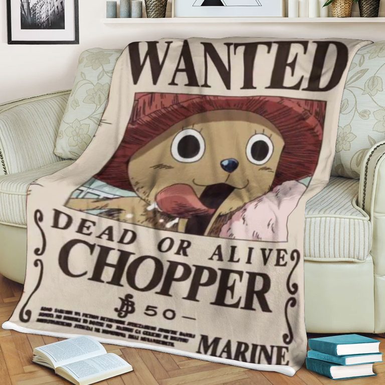 One-Piece-Wanted-Dead-Or-Alive-Chopper-Blanket-1