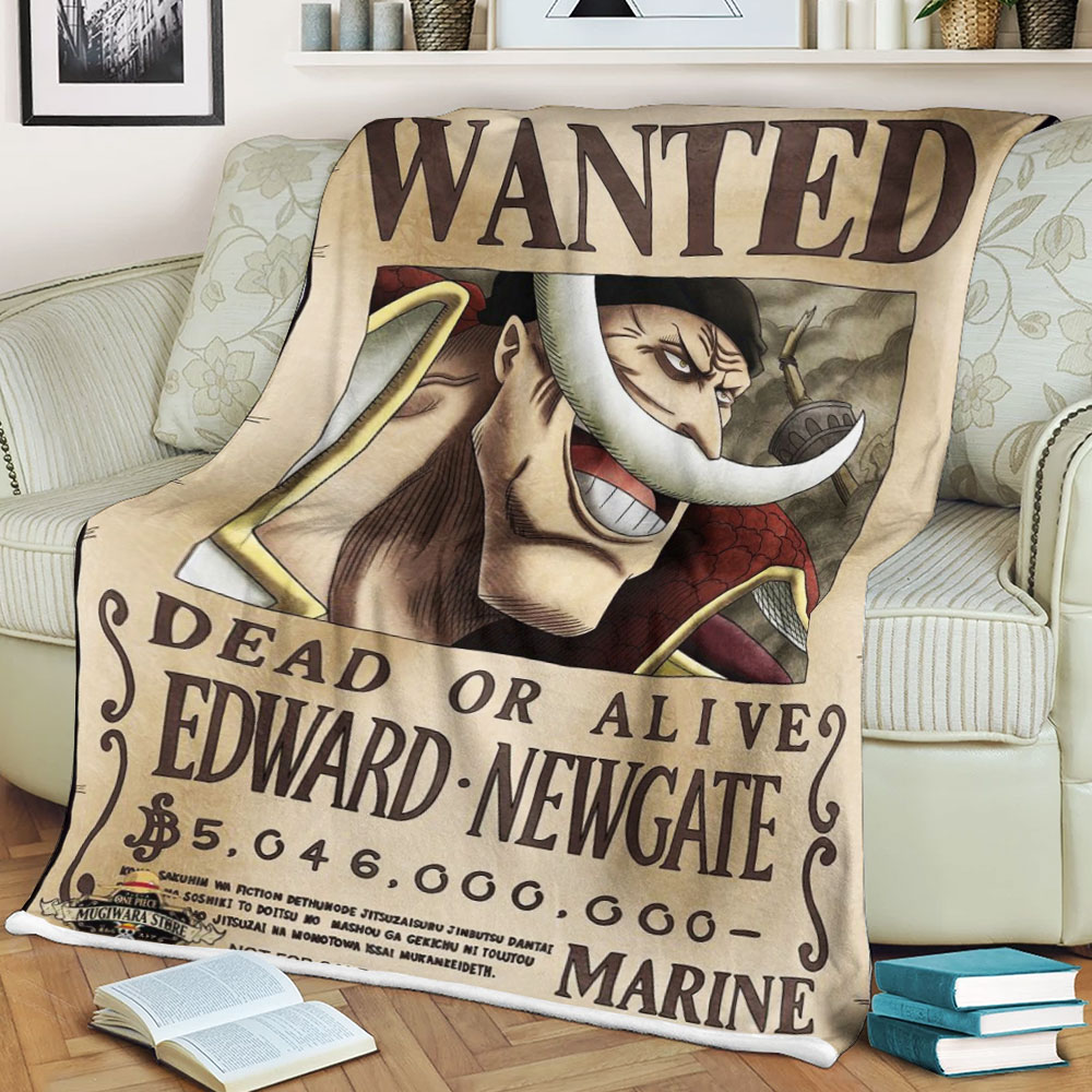 One Piece Wanted Dead Or Alive Edward Newgate Blanket One Piece Wanted Dead Or Alive Edward Newgate Blanket