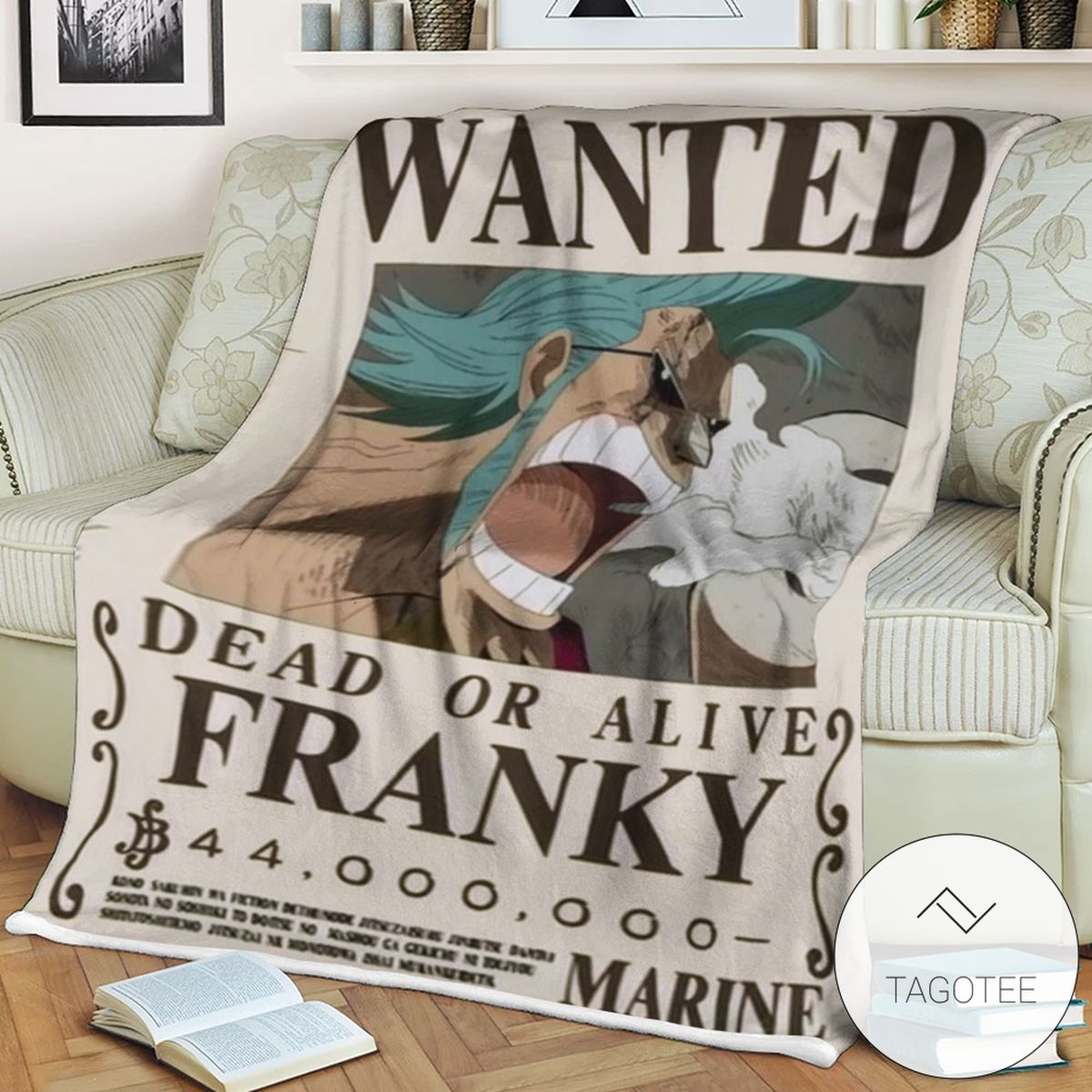 Op One Piece Franky 27S Wanted Blanket Tagotee Op One Piece Franky 27S Wanted Blanket Tagotee