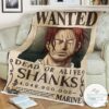 Op One Piece Shanks Wanted Blanket