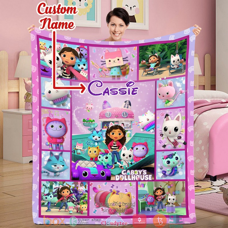 Personalized Gabbys Dollhouse Blanket Personalized Gabbys Dollhouse Blanket