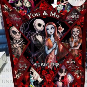 Personalized Nightmare Before Christmas Blanket Tagotee