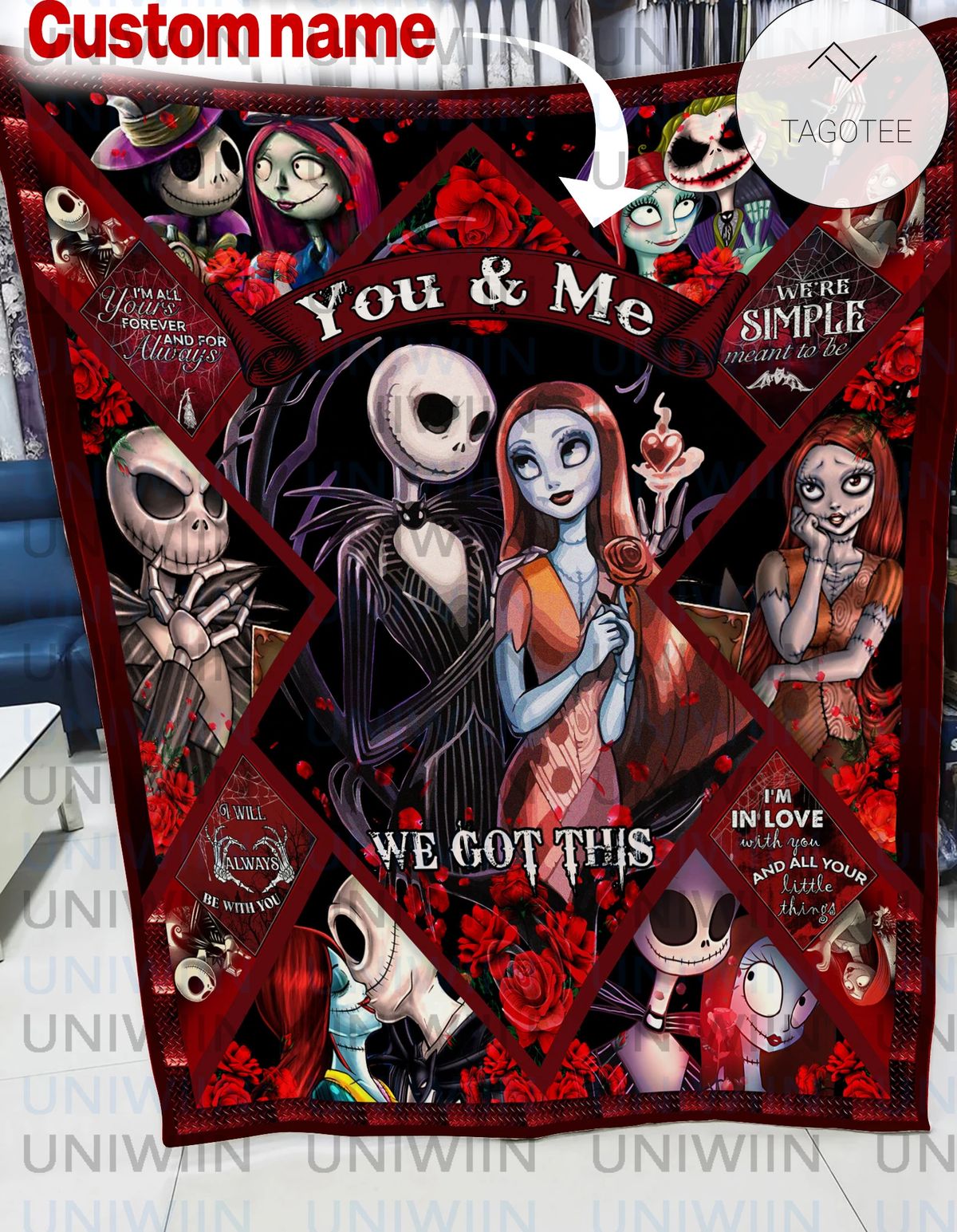 Personalized Nightmare Before Christmas Blanket Tagotee Personalized Nightmare Before Christmas Blanket Tagotee