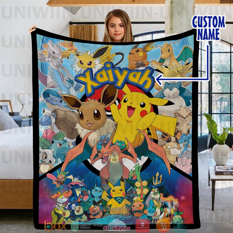 Personalized Pokemon Anime Movie Blanket Personalized Pokemon Anime Movie Blanket