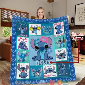 Personalized Stitch Ohana Means Family Lilo And Stitch Blanket