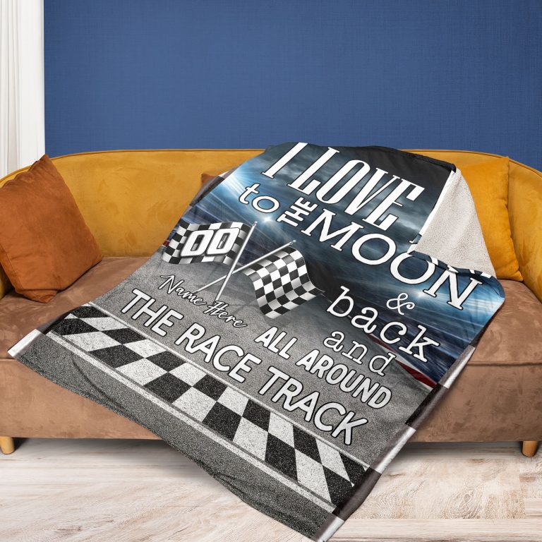 Personalized-The-Race-Track-I-Love-You-To-The-Moon-And-Back-Custom-Name-And-Number-Fleece-Blanket-2