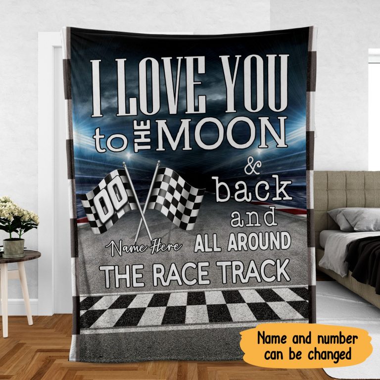 Personalized-The-Race-Track-I-Love-You-To-The-Moon-And-Back-Custom-Name-And-Number-Fleece-Blanket-3