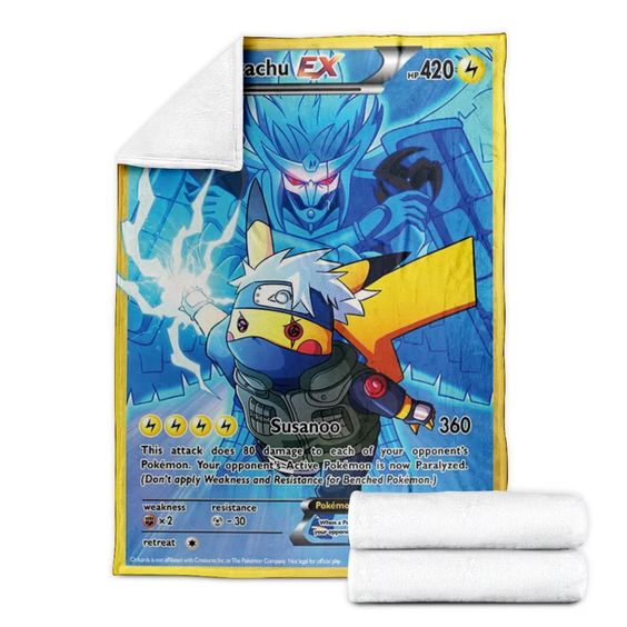 Pikachu-Kakashi-Kakachu-Soft-Blanket-1
