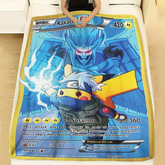 Pikachu-Kakashi-Kakachu-Soft-Blanket-2