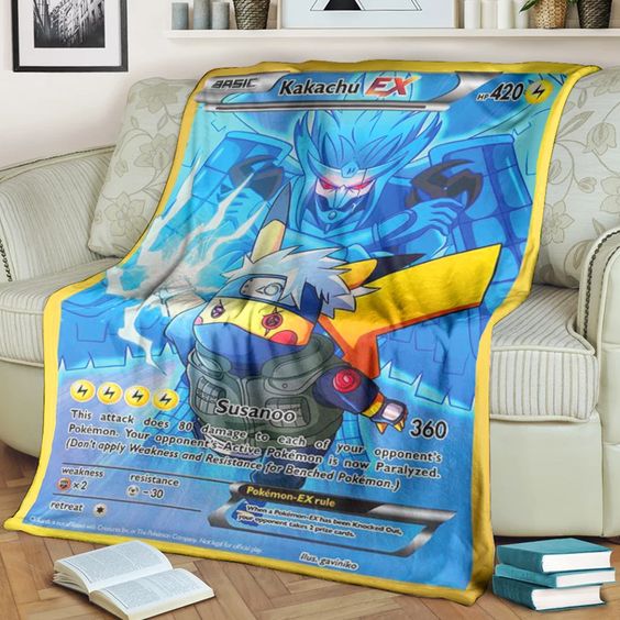 Pikachu Kakashi Kakachu Soft Blanket Pikachu Kakashi Kakachu Soft Blanket