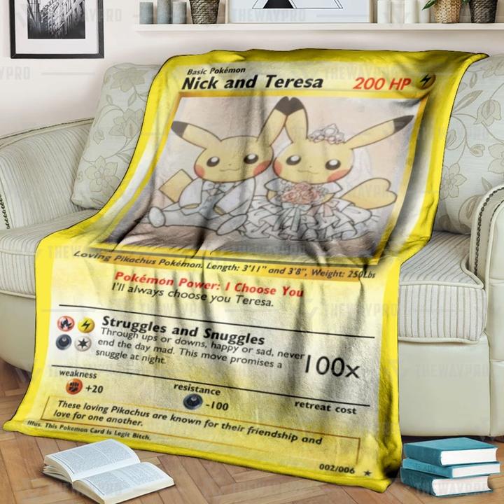 Pikachu Nick And Teresa Pokemon Blanket Pikachu Nick And Teresa Pokemon Blanket