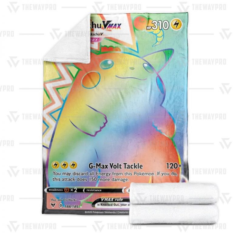 Pikachu-Vmax-Rainbow-Pokemon-Blanket-1