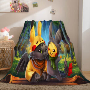 Pikachu Cosplay Caroset Blanket 256