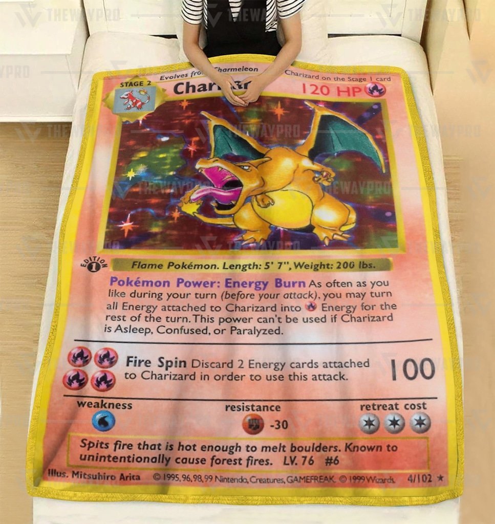 Pkm-Charizard-Card-Blanket-1