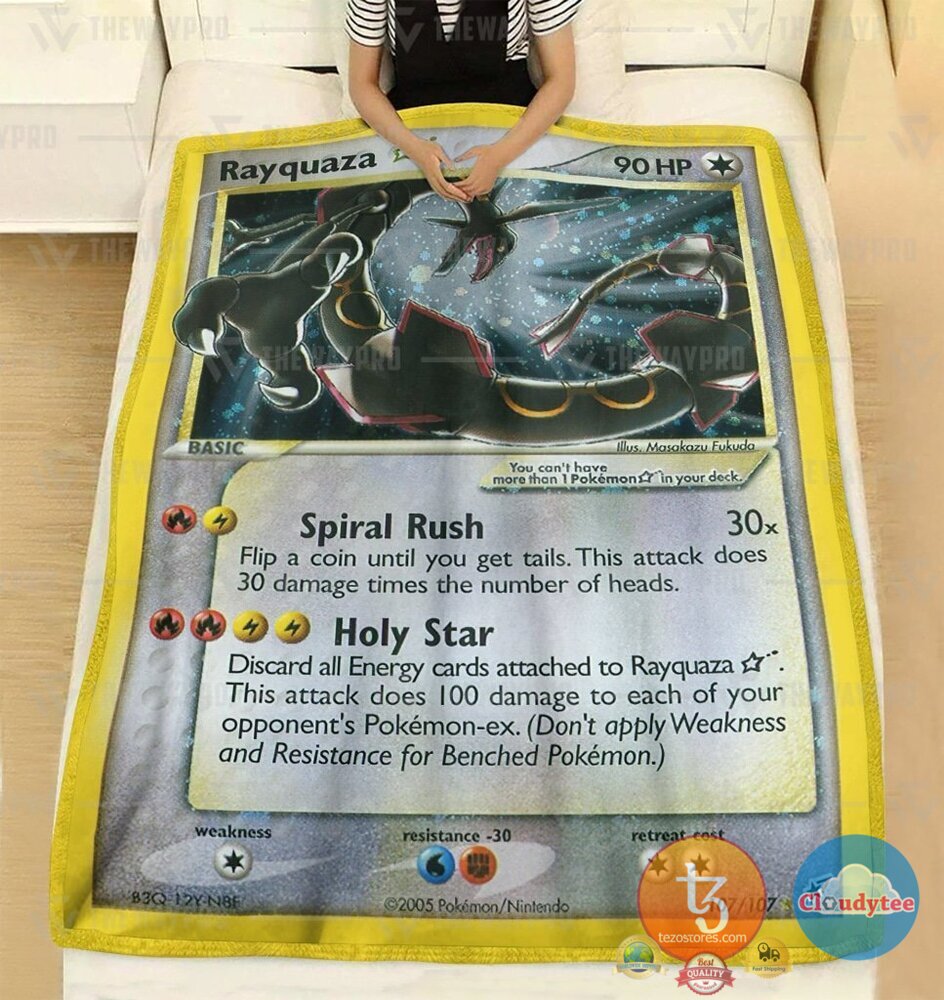 Pkm-Rayquaza-Card-Blanket-1