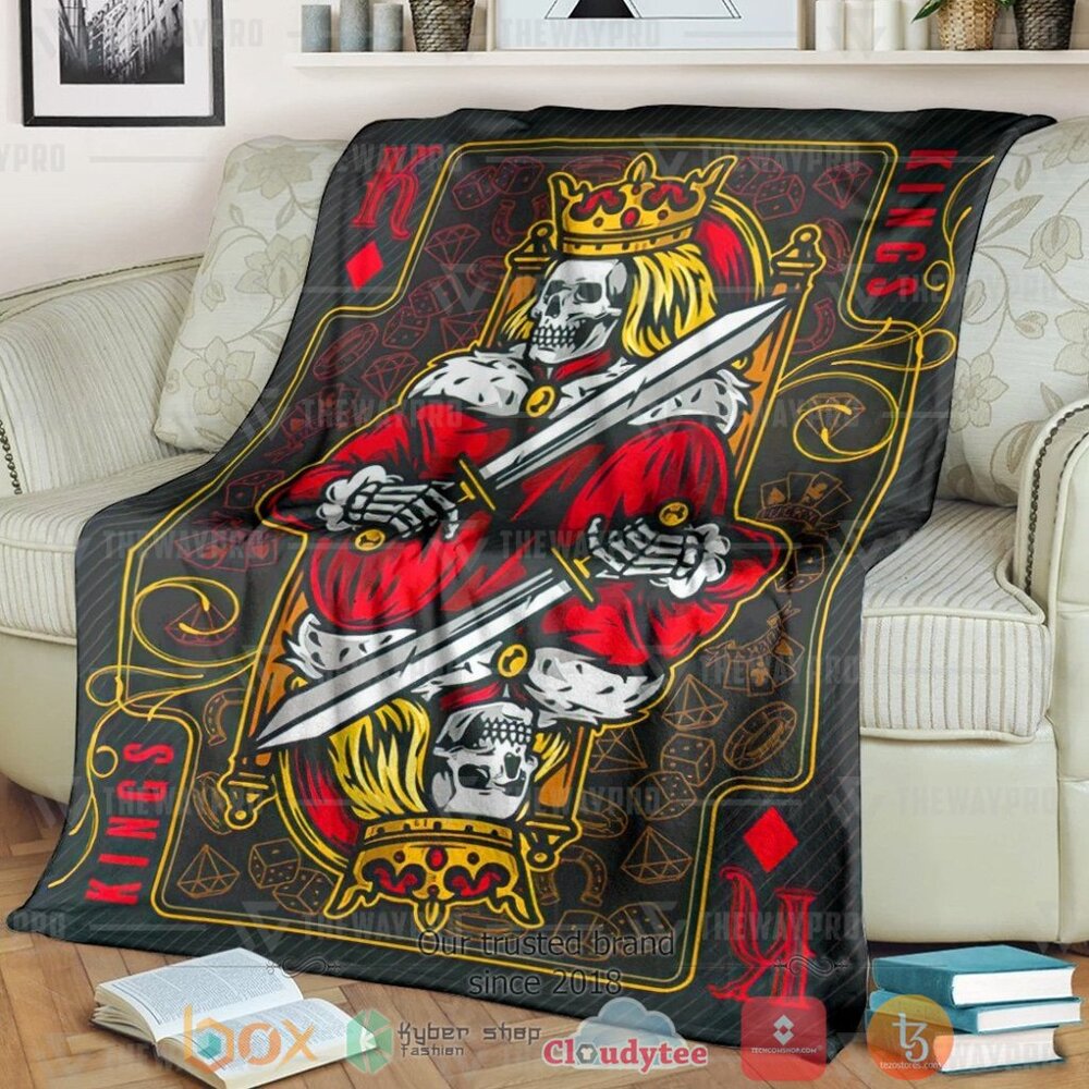 Playing Cards The King Custom Soft Blanket Playing Cards The King Custom Soft Blanket