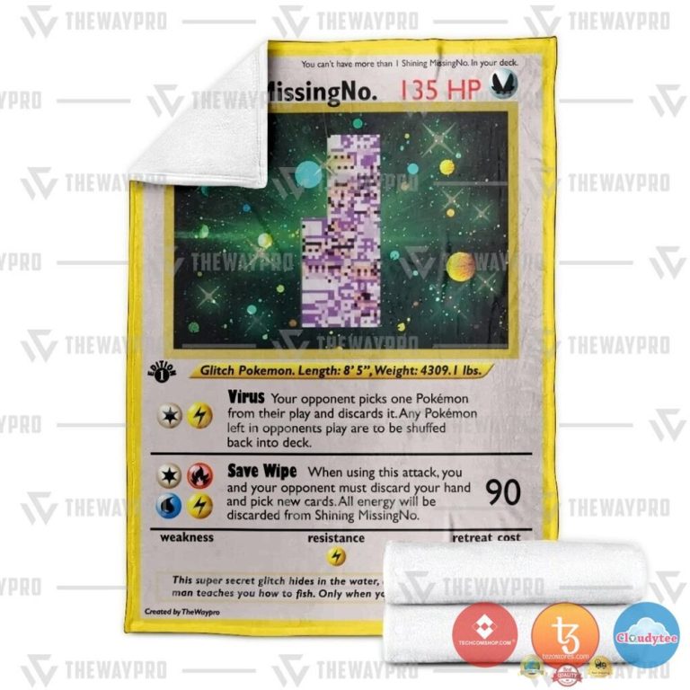Pokemon-1St-Edition-Missingno.-Holo-Rare-Vintage-Blanket-2-1