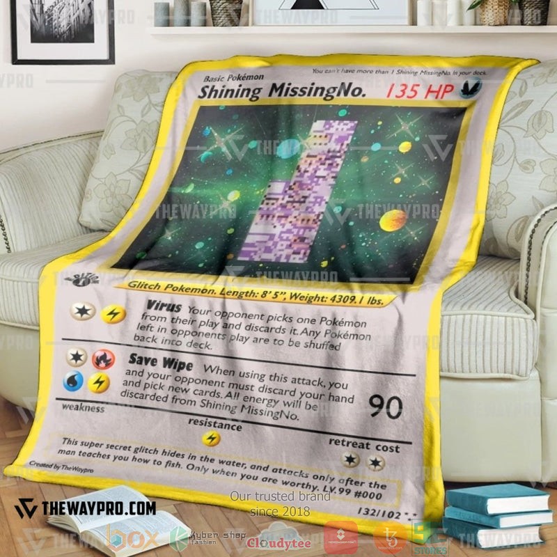 Pokemon 1St Edition Missingno Holo Rare Vintage Soft Blanket Pokemon 1St Edition Missingno Holo Rare Vintage Soft Blanket