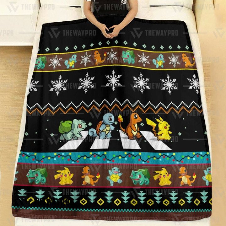 Pokemon-Abbey-Road-Bedding-Set-And-Quilt-Blanket-1