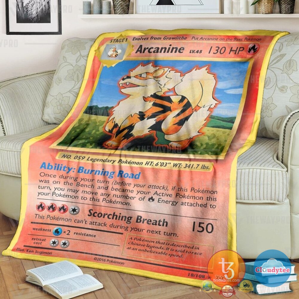 Pokemon Arcanine Evolutions Blanket Pokemon Arcanine Evolutions Blanket