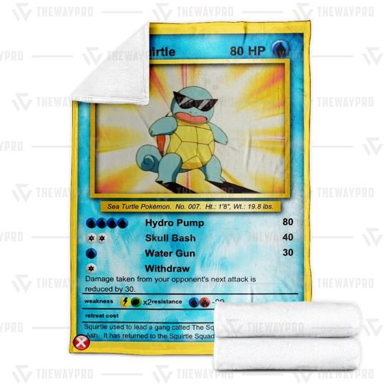 Pokemon Ashs Squirtle Soft Blanket Pokemon Ashs Squirtle Soft Blanket