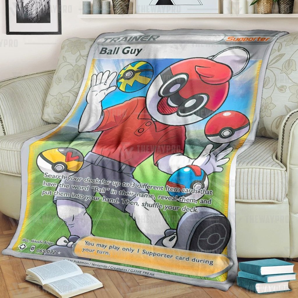 Pokemon Ball Guy Shining Fates Trainer Blanket Pokemon Ball Guy Shining Fates Trainer Blanket
