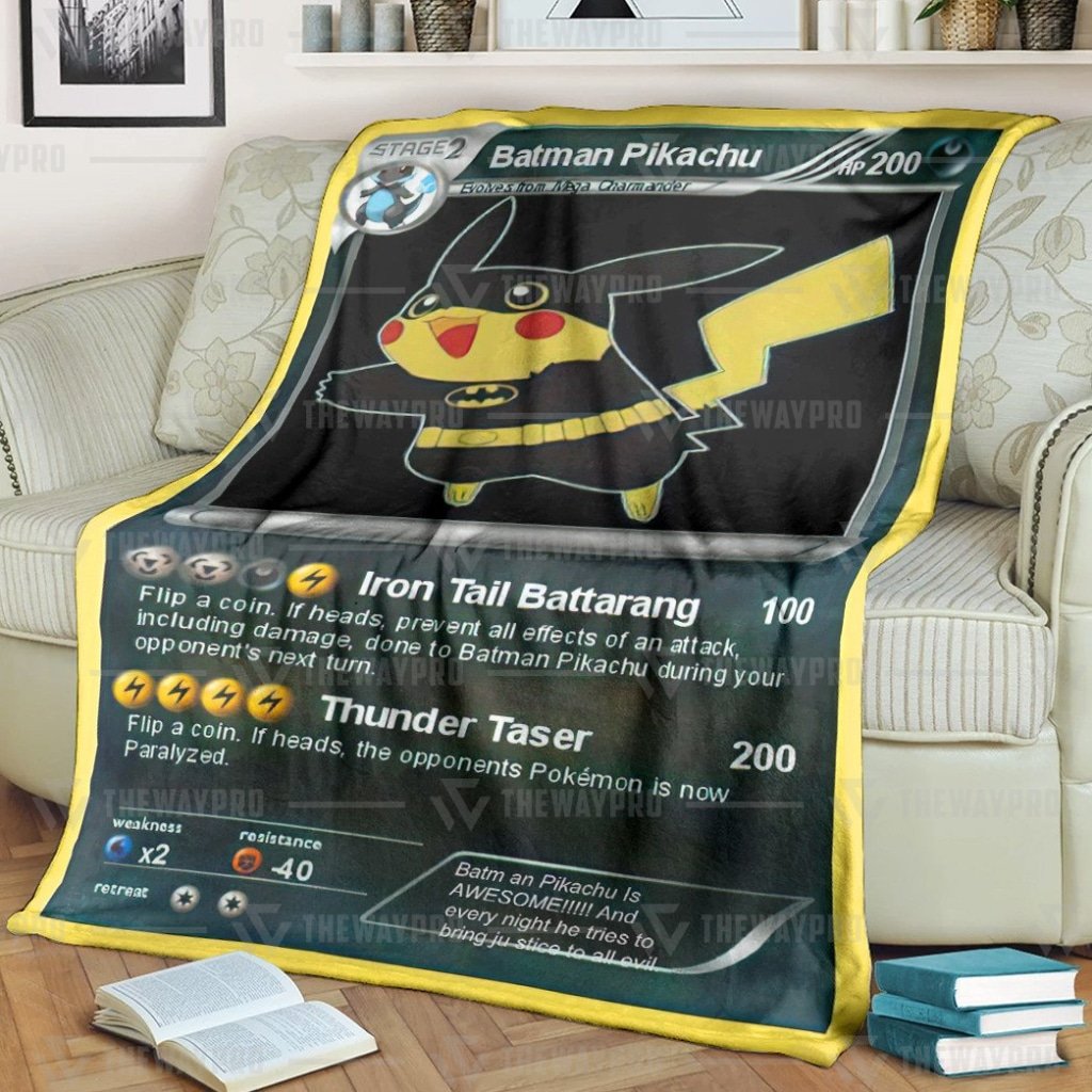 Pokemon Batman Pikachu Blanket Pokemon Batman Pikachu Blanket