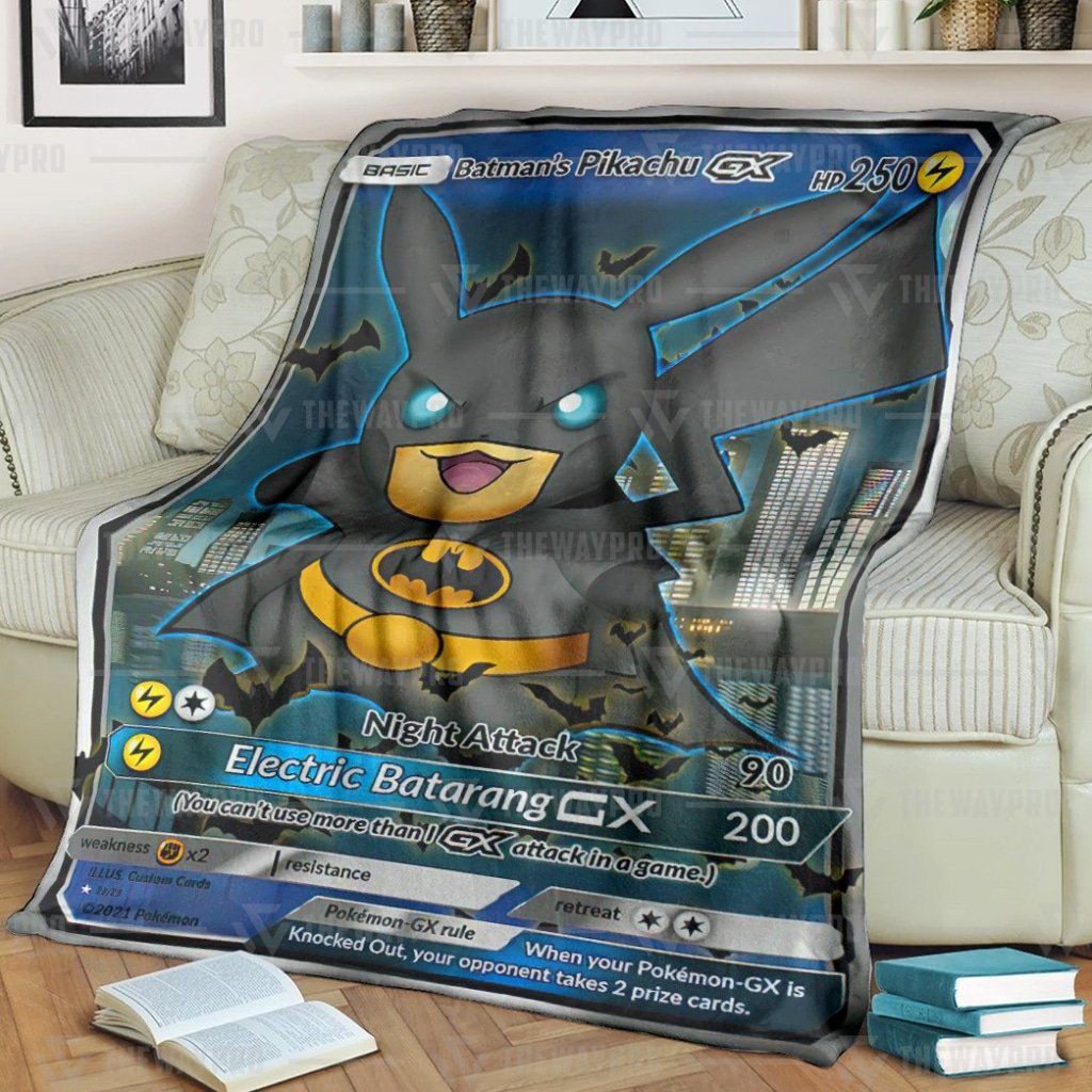 Pokemon Batmans Pikachu Blanket Pokemon Batmans Pikachu Blanket