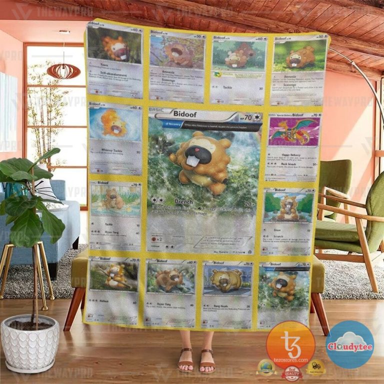 Pokemon-Bidoof-Cards-Blanket-1