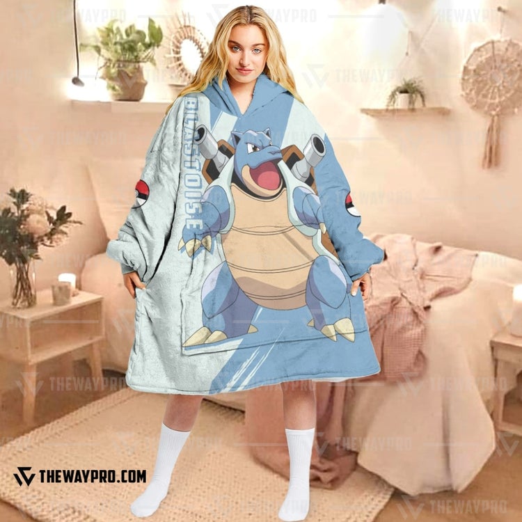 Pokemon Blastoise Fleece Hoodie Blanket Pokemon Blastoise Fleece Hoodie Blanket